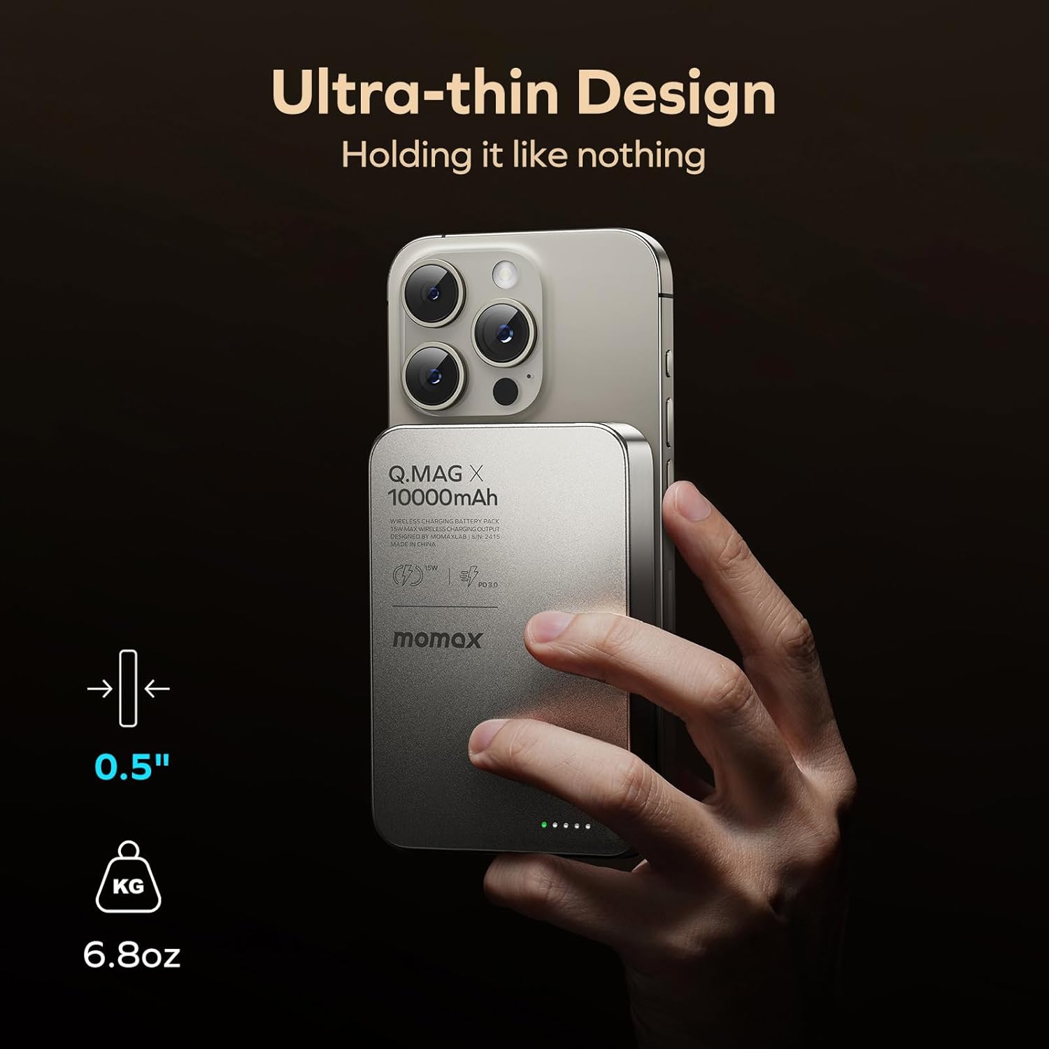 Momax Q.Mag X1 Magnetic Wireless Power Bank 10000mAh