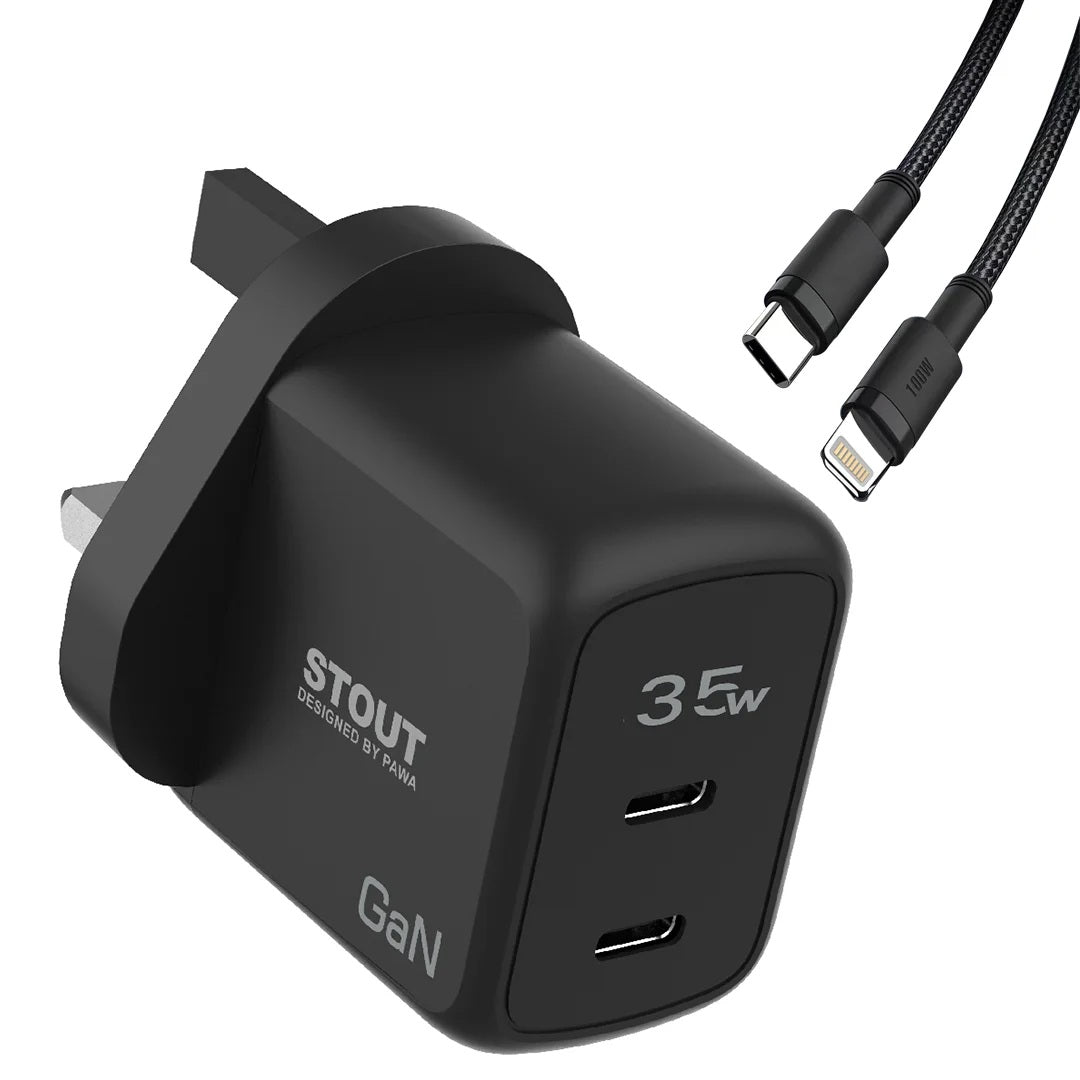 Pawa Stout GaN Travel Charger 35W UK Standard