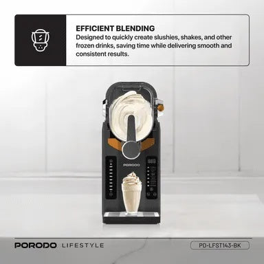 Porodo Lifestyle 200W Slushie and Frozen Drink Maker Machine - Black