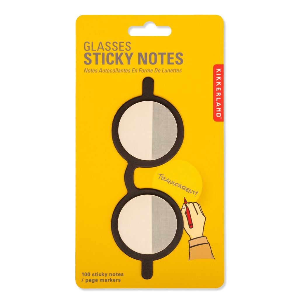 KIKKERLAND - GLASSES TRANSPARENT STICKY NOTES KIKKERLAND - GLASSES TRANSPARENT STICKY NOTES