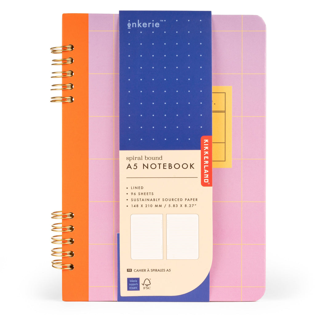 KIKKERLAND - SPIRAL NOTEBOOK ASSORTED