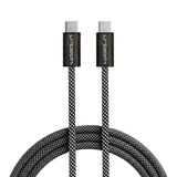 URTECH 100W USB-C to USB-C Cable  Premium Wood Grain Design  Fast Charging & Data Transfer  Durable Nylon Braided