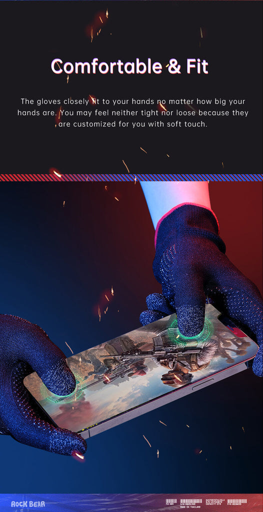 Rock Anti-Sweat Breathable Touch Finger Game Glove Rock Anti-Sweat Breathable Touch Finger Game Glove