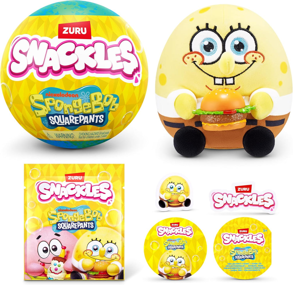 ZURU Snackles Licensed Character Series, 1- SpongeBob Squarepants Capsule ZURU Snackles Licensed Character Series, 1- SpongeBob Squarepants Capsule