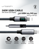 URTECH 240W USB4 Cable 40Gbps DataTransfer Real-Time Power Monitoring