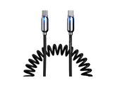 URTECH Premium 100w Spring USB-Type C Charging Cable with Smart LED Indicator | Elegant Travel Kit | Professional Fast Charging Solution - CBL100-SPRING-KIT