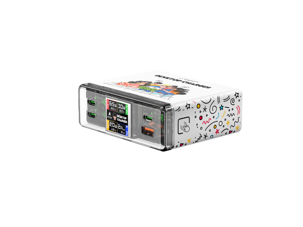 URTECH 130W GaN Multi Port USB-C/USB-A Desktop Charger