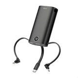 iWALK PowerSquid Portable Charger with Built-in 3 Cables 9000mAh - Black