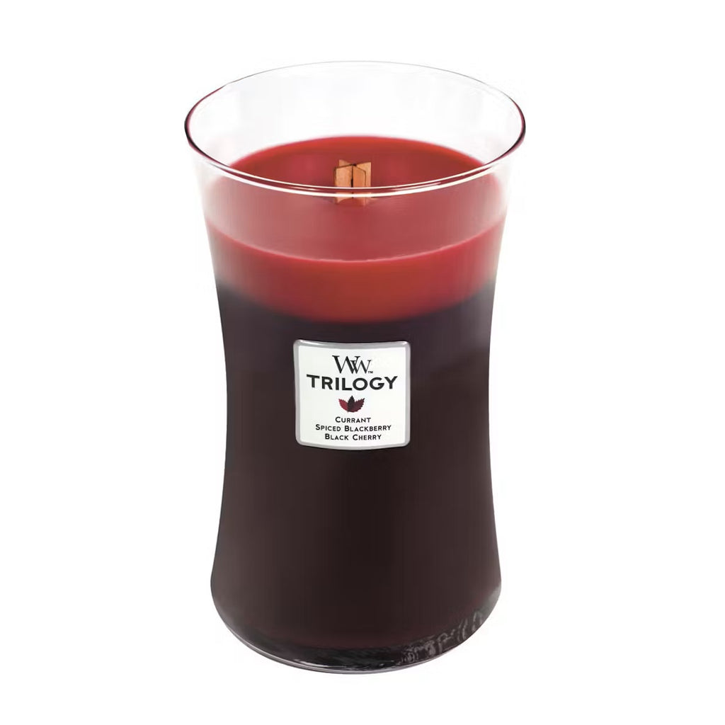 WoodWick Trilogy Large Hourglass Sun Ripened Berries Candle
