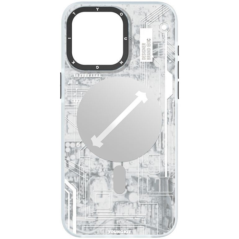 Youngkit Futuristic Circuit Board Magsafe Case For iPhone 15 Series Youngkit Futuristic Circuit Board Magsafe Case For iPhone 15 Series