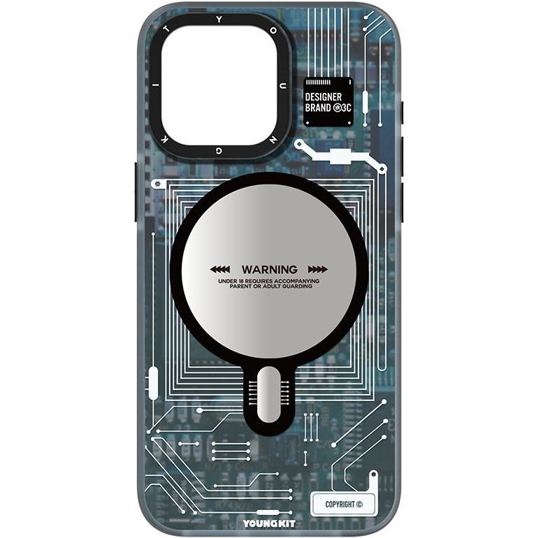 Youngkit Futuristic Circuit Board Magsafe Case For iPhone 15 Series Youngkit Futuristic Circuit Board Magsafe Case For iPhone 15 Series