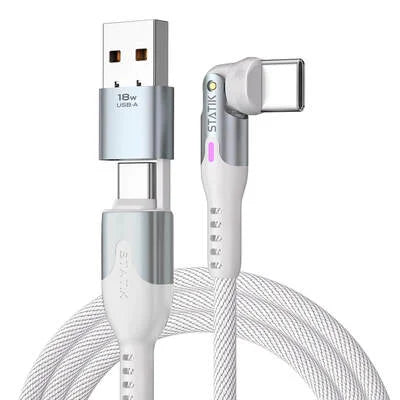 Statik PowerPivot Pro 100w Nylon Braided USB-C to C Cable (2M) Statik PowerPivot Pro 100w Nylon Braided USB-C to C Cable (2M)