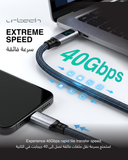 URTECH 240W USB4 Cable 40Gbps DataTransfer Real-Time Power Monitoring