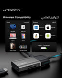 URTECH 6-in-1 USB-C Hub  Privacy Screen Protection  4K HDMI  SD Card Reader  100W PD Premium Aluminum Design