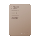 MOMAX 1-POWER X 5000mAh MAGNETIC ATTACHMENT-DESERT TITANIUM