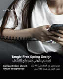URTECH Premium 100w Spring USB-Type C Charging Cable with Smart LED Indicator
