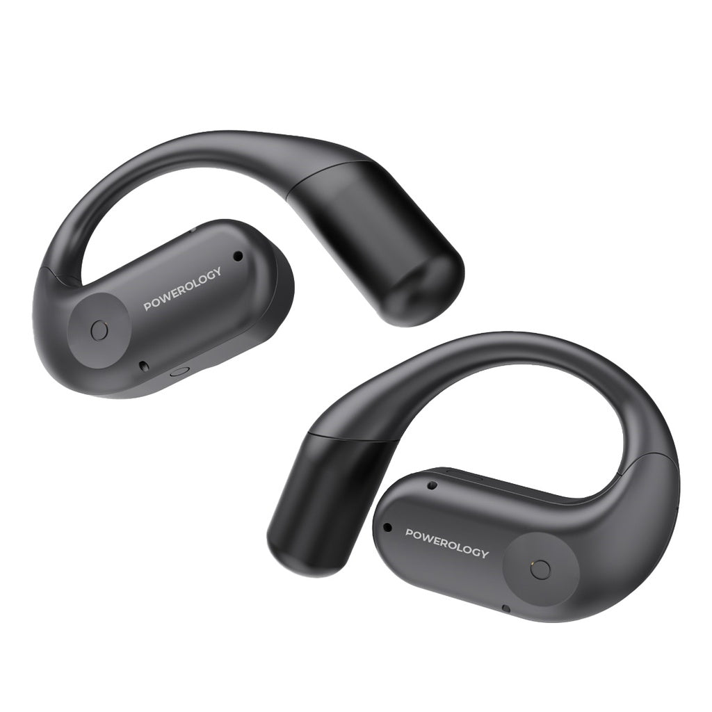 Powerology Earbuds and Charging Case with Display 60mah Black Powerology Earbuds and Charging Case with Display 60mah Black