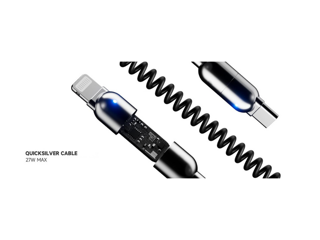 URTECH Premium 100w Spring USB-Type C Charging Cable with Smart LED Indicator URTECH Premium 100w Spring USB-Type C Charging Cable with Smart LED Indicator