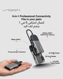 URTECH 6-in-1 USB-C Hub  Privacy Screen Protection  4K HDMI  SD Card Reader  100W PD Premium Aluminum Design