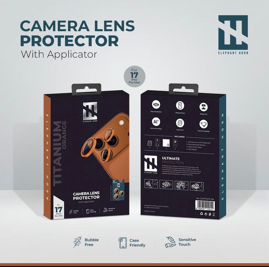 Elephant Horn Camera Lens Protector with Applicator 17 Pro / ProMax Elephant Horn Camera Lens Protector with Applicator 17 Pro / ProMax