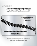 URTECH Premium 100w Spring USB-Type C Charging Cable with Smart LED Indicator