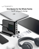 URTECH 200W Charging Station 5-Port USB Fast Charger 100W Power Display