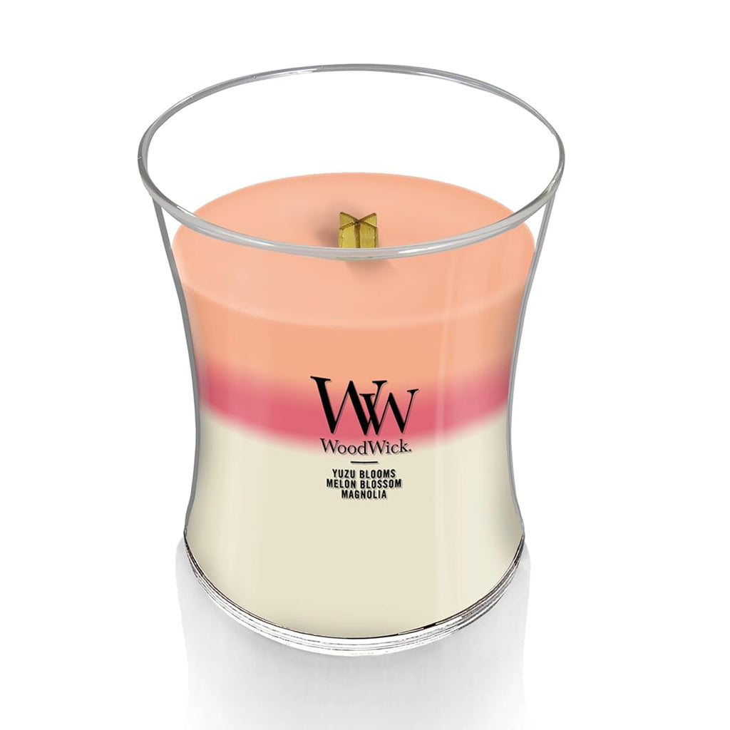 WoodWick Trilogy Medium Hourglass Blooming Orchard Candle WoodWick Trilogy Medium Hourglass Blooming Orchard Candle