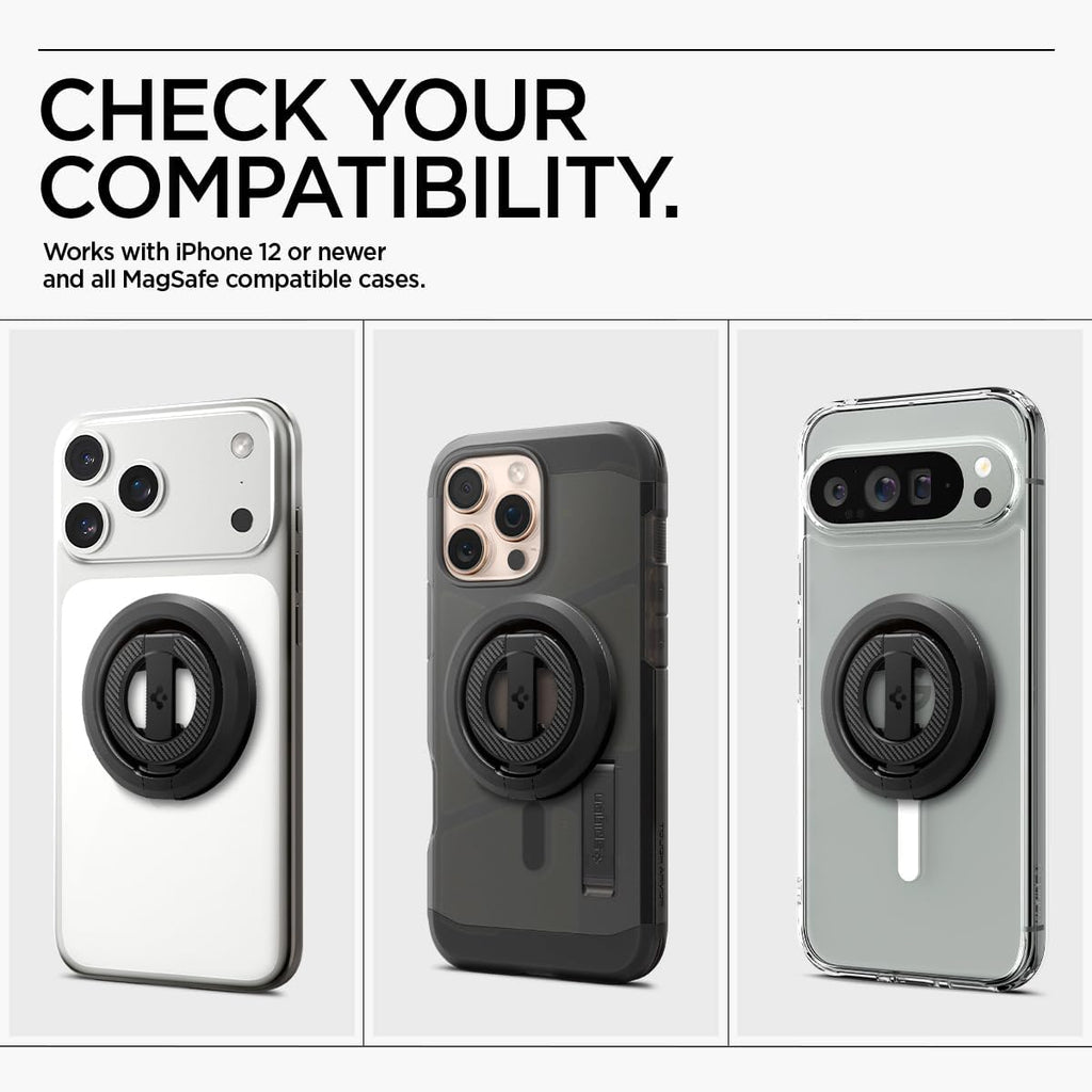 Spigen O-Mag Magnetic Phone Holder with Adjustable Stand - Black Spigen O-Mag Magnetic Phone Holder with Adjustable Stand - Black