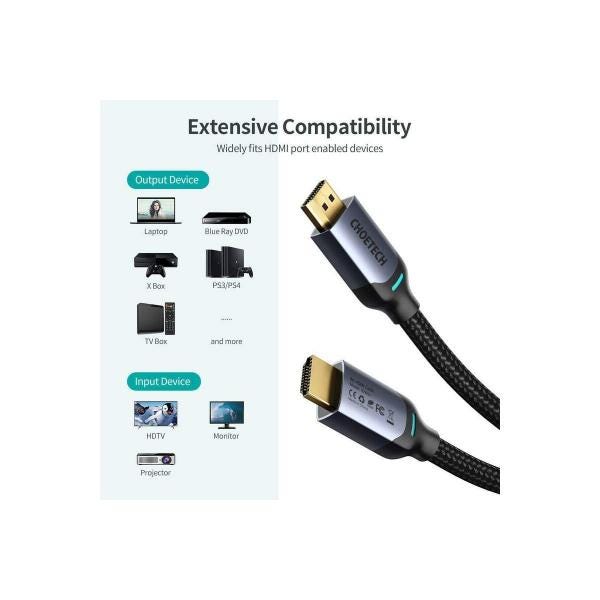 Choetech 8K HDMI Cable Xhh01 2-Meter Choetech 8K HDMI Cable Xhh01 2-Meter