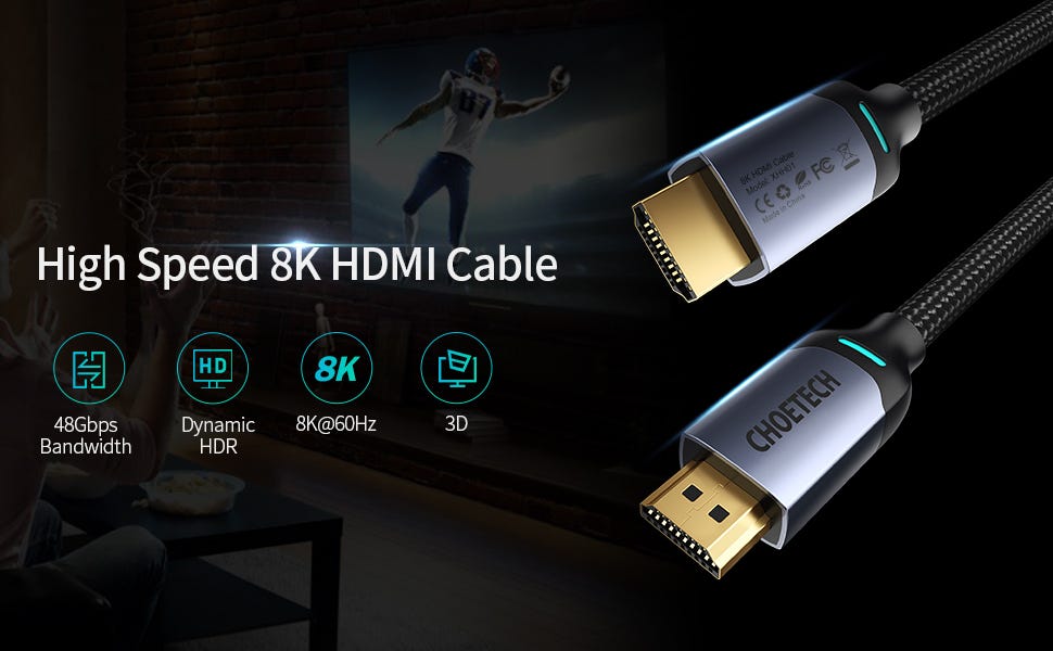 Choetech 8K HDMI Cable Xhh01 2-Meter Choetech 8K HDMI Cable Xhh01 2-Meter