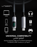URTECH 240W USB4 Cable 40Gbps DataTransfer Real-Time Power Monitoring