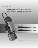 URTECH 6-in-1 USB-C Hub  Privacy Screen Protection  4K HDMI  SD Card Reader  100W PD Premium Aluminum Design