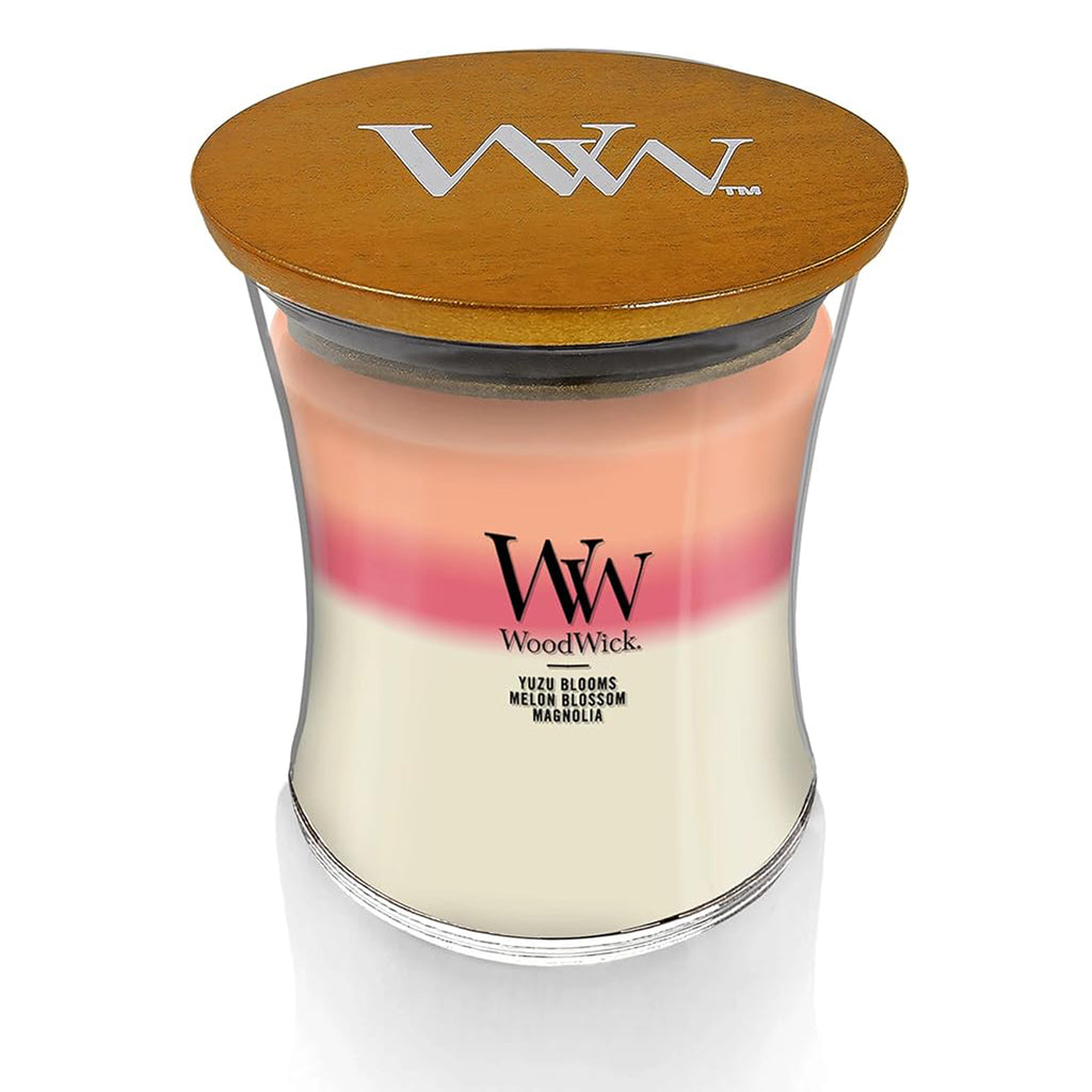WoodWick Trilogy Medium Hourglass Blooming Orchard Candle WoodWick Trilogy Medium Hourglass Blooming Orchard Candle