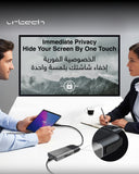 URTECH 6-in-1 USB-C Hub  Privacy Screen Protection  4K HDMI  SD Card Reader  100W PD Premium Aluminum Design
