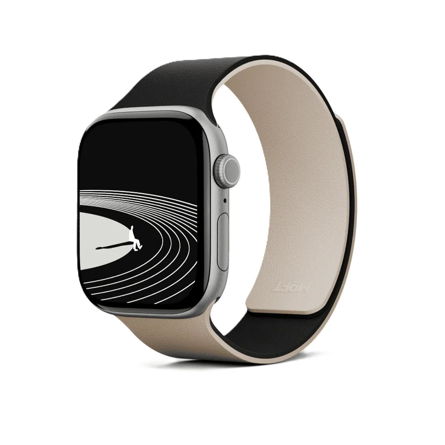 MOFT Snap Apple Watch Band 44/45/46/49 MM- Jet Black - Beach White MOFT Snap Apple Watch Band 44/45/46/49 MM- Jet Black - Beach White