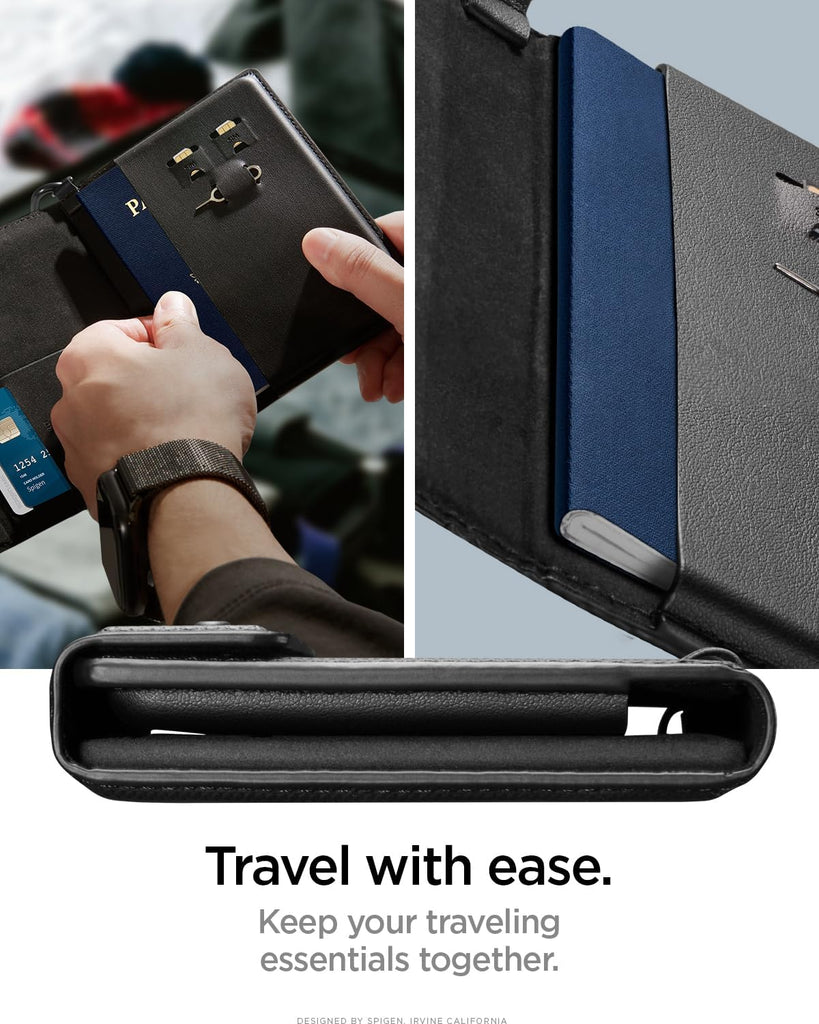 Spigen Universal AirTag Passport Holder - Black Spigen Universal AirTag Passport Holder - Black