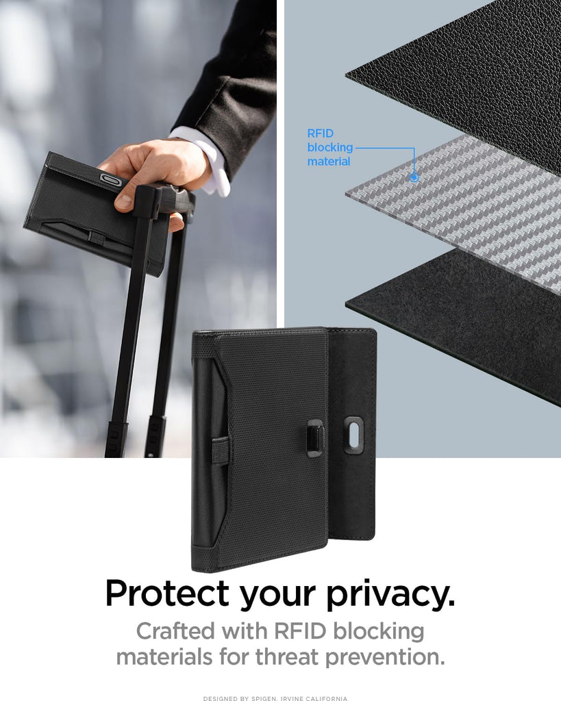 Spigen Universal AirTag Passport Holder - Black Spigen Universal AirTag Passport Holder - Black
