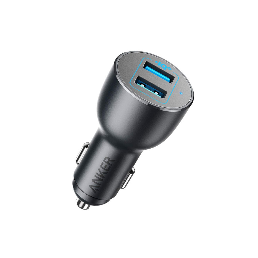 ANKER 2-USB-A PORT 36W ALLOY CAR CHARGER -BLACK
