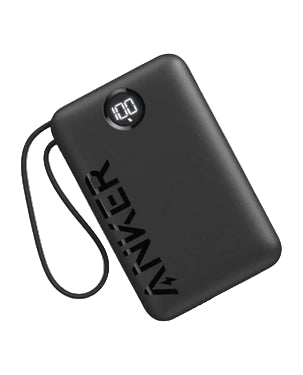 Anker Power Bank 20000mAh 22.5W with Built in USB-C Cable - Black