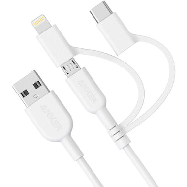 Anker PowerLine 3 in 1 USB-A to USB-C Micro USB Lightning Charging Cable Anker PowerLine 3 in 1 USB-A to USB-C Micro USB Lightning Charging Cable