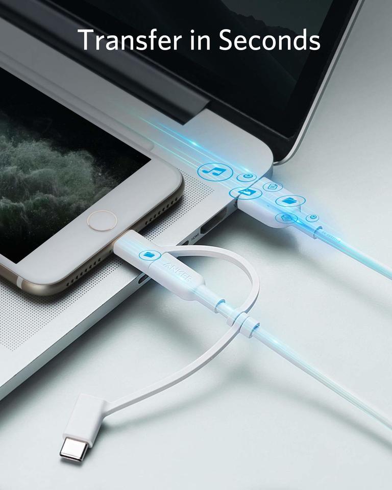 Anker PowerLine 3 in 1 USB-A to USB-C Micro USB Lightning Charging Cable Anker PowerLine 3 in 1 USB-A to USB-C Micro USB Lightning Charging Cable