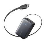 Anker Nano 10000mAh Power Bank with Built-In Retractable USB-C Cable 45W Fast Charging