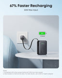 Anker Nano 10000mAh Power Bank with Built-In Retractable USB-C Cable 45W Fast Charging