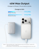 Anker Nano 10000mAh Power Bank with Built-In Retractable USB-C Cable 45W Fast Charging
