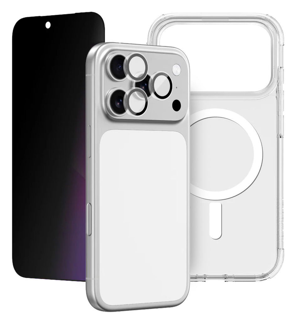 AmazingThing Bundle for iPhone 17 Pro / Clear Case + Screen Protector + Lens Protector