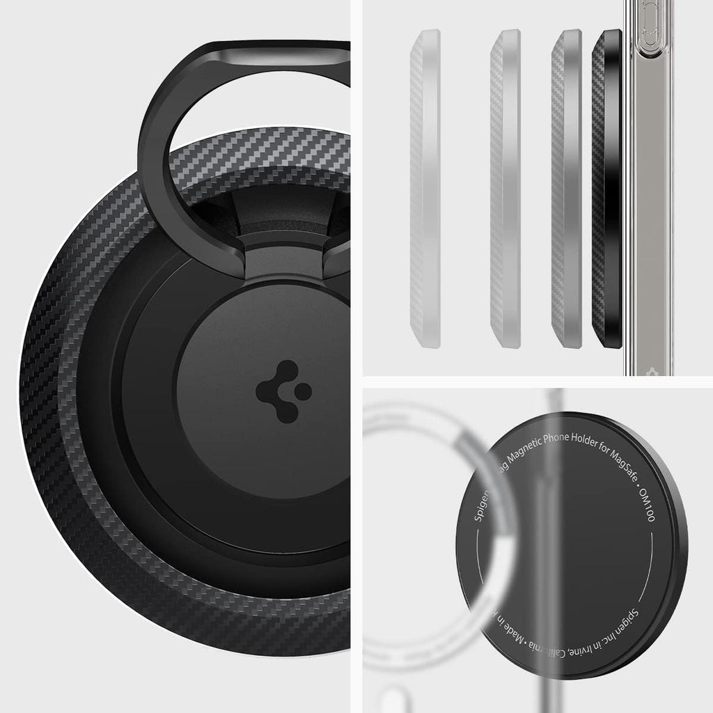 Spigen MagFit O-Mag Magnetic Phone Holder - Carbon Spigen MagFit O-Mag Magnetic Phone Holder - Carbon
