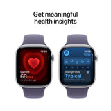 Apple Watch Series 11 GPS 46mm Silver Aluminium Case with Purple Fog Sport Band - S/M