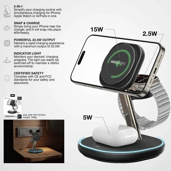 AMAZINGTHING Thunder Pro Mag 3-IN-1 Charging Stations With Stand AMAZINGTHING Thunder Pro Mag 3-IN-1 Charging Stations With Stand