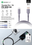 AMAZING THING Thunder Pro 7X Type C To USB-A Cable 1.2m (Black)