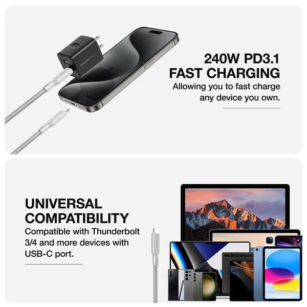 AMAZINGTHING Thunder Pro 240W C to C Cable 1.2m AMAZINGTHING Thunder Pro 240W C to C Cable 1.2m